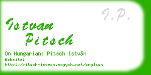 istvan pitsch business card